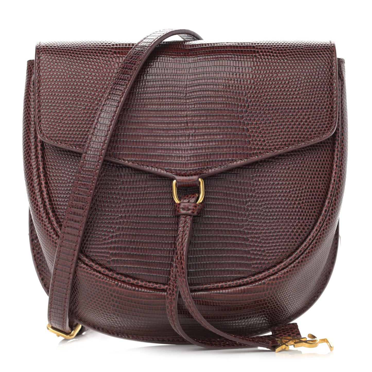 Lizard Small Datcha Satchel Bag Brown