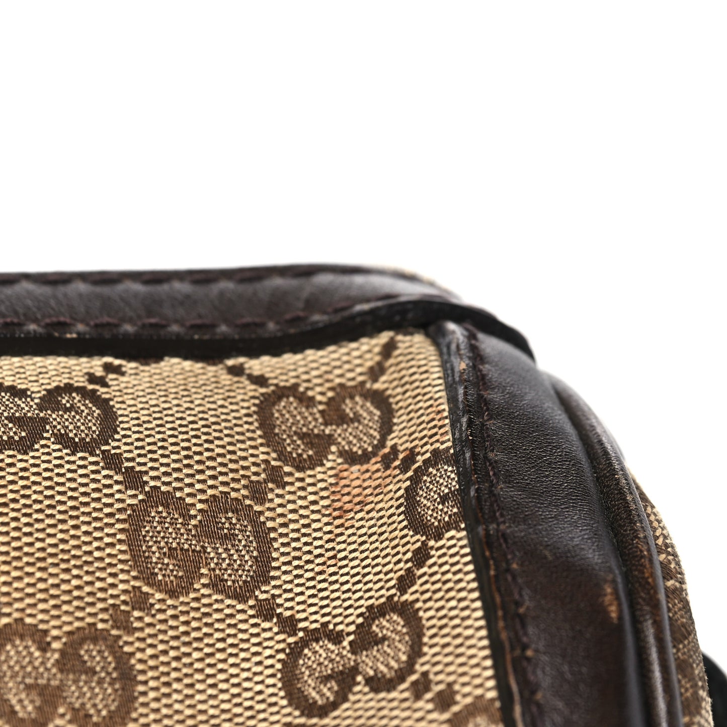 Monogram Selleria Calfskin Vintage Web Medium Boston Beige Ebony Cocoa