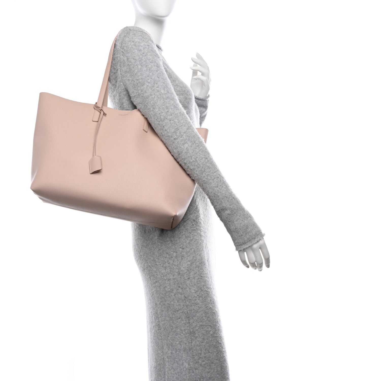 Saint Laurent Calfskin Large Shopping Tote Pale Blush 2 of 13