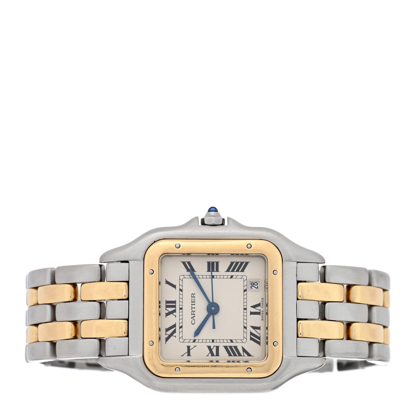 Stainless Steel 18K Yellow Gold 27mm Panthere Quartz Watch