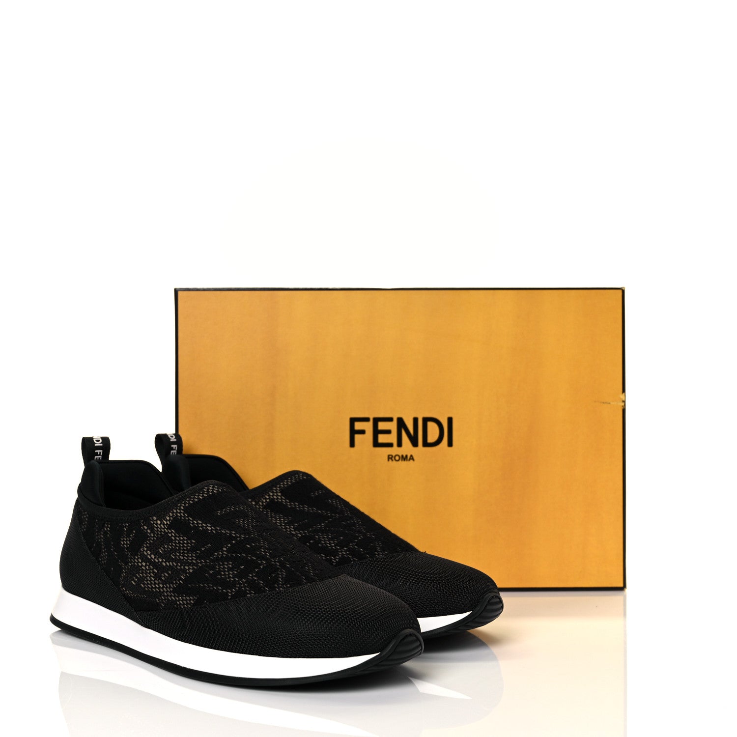 Fendi X SARAH COLEMAN Mesh FF Vertigo Runner Slip On Sneakers 36.5 Black 18 of 18