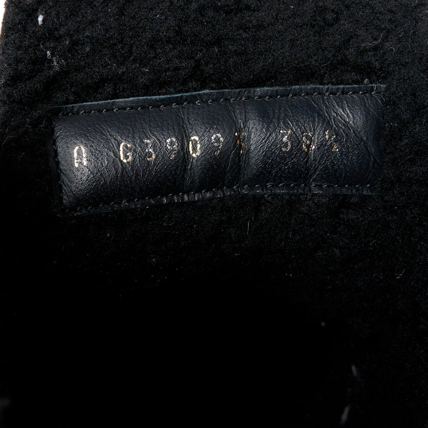 Lambskin Shearling Canvas CC Lace Up Boots 38.5 Black Gold