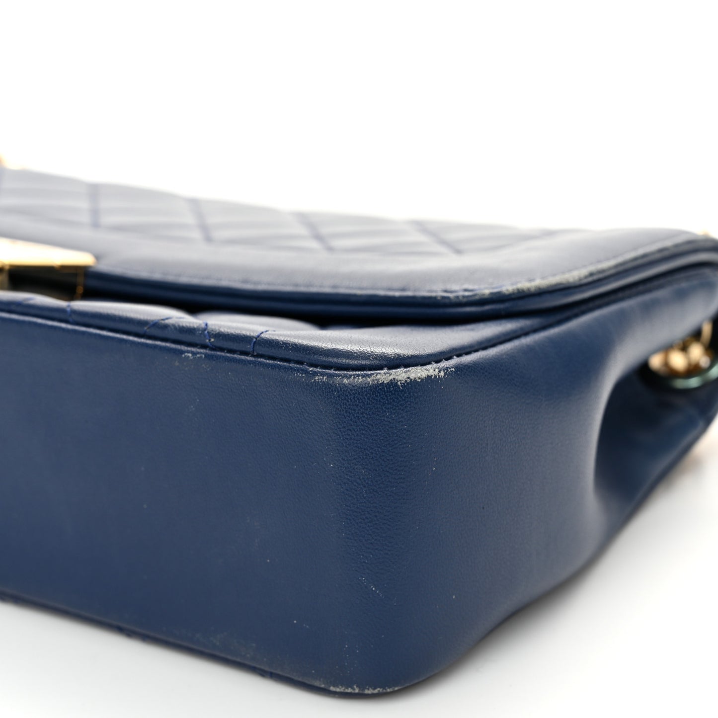 Lambskin Quilted Large Chic With Me Flap Navy
