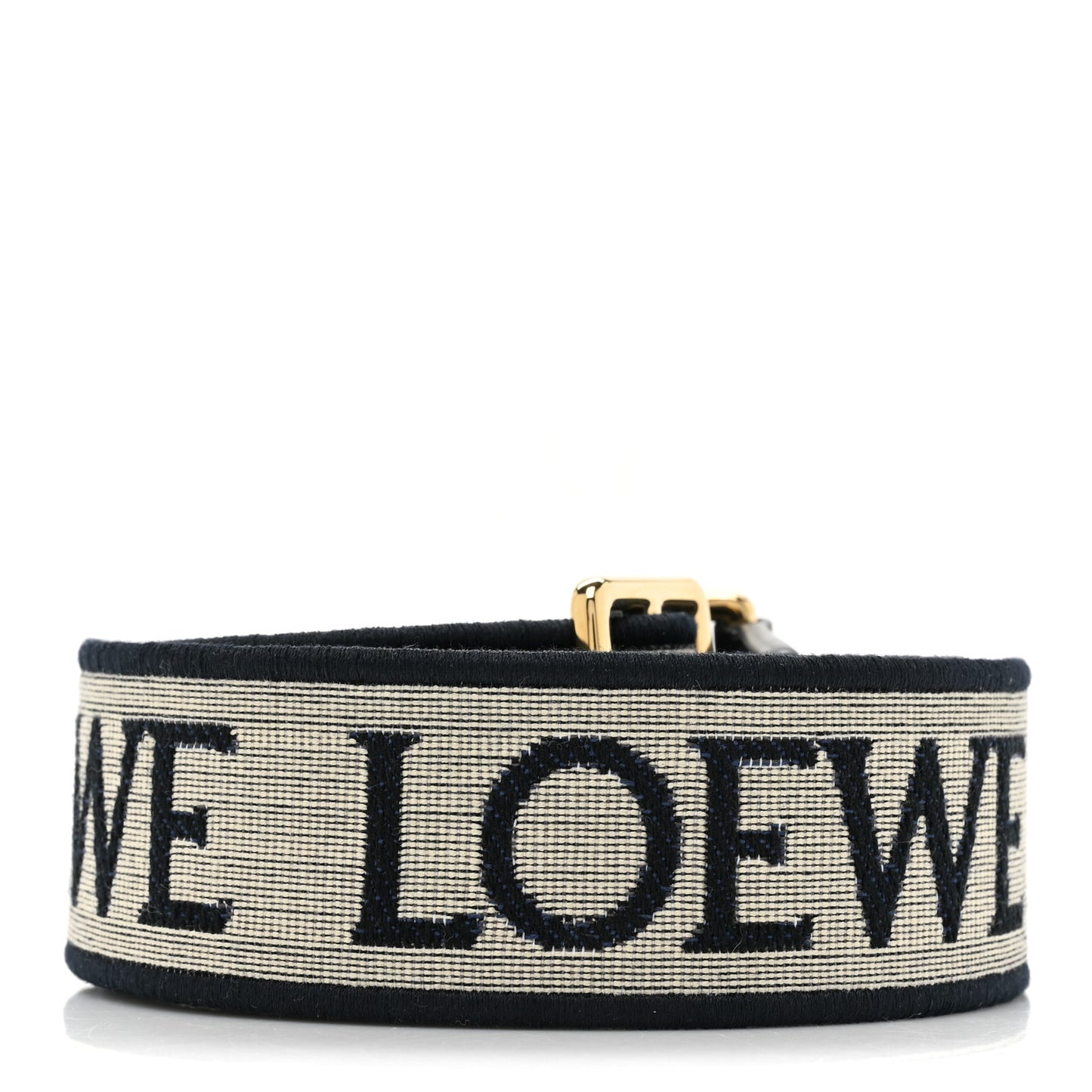 Calfskin Jacquard Anagram Strap Black