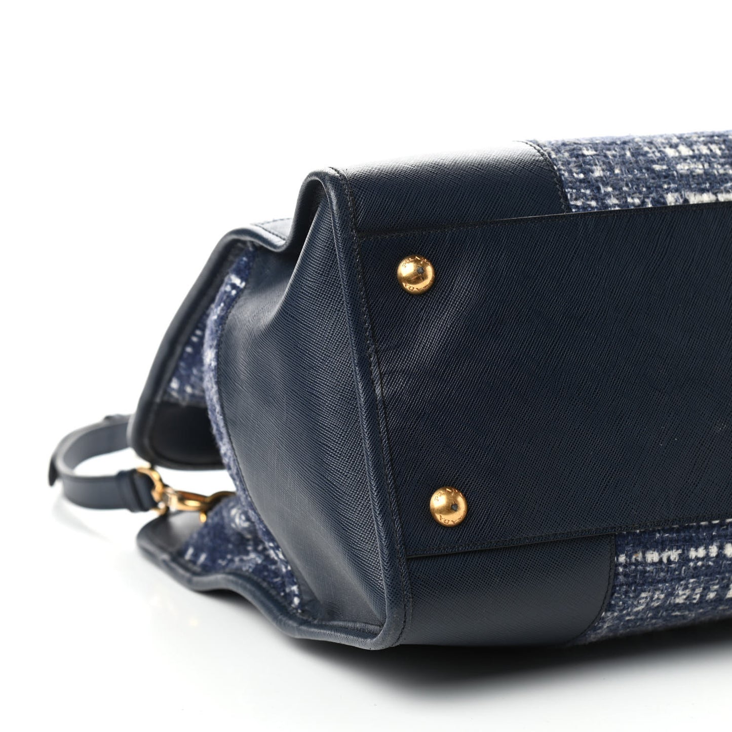 Tela Tweed Saffiano Tote Bag Inchiostro