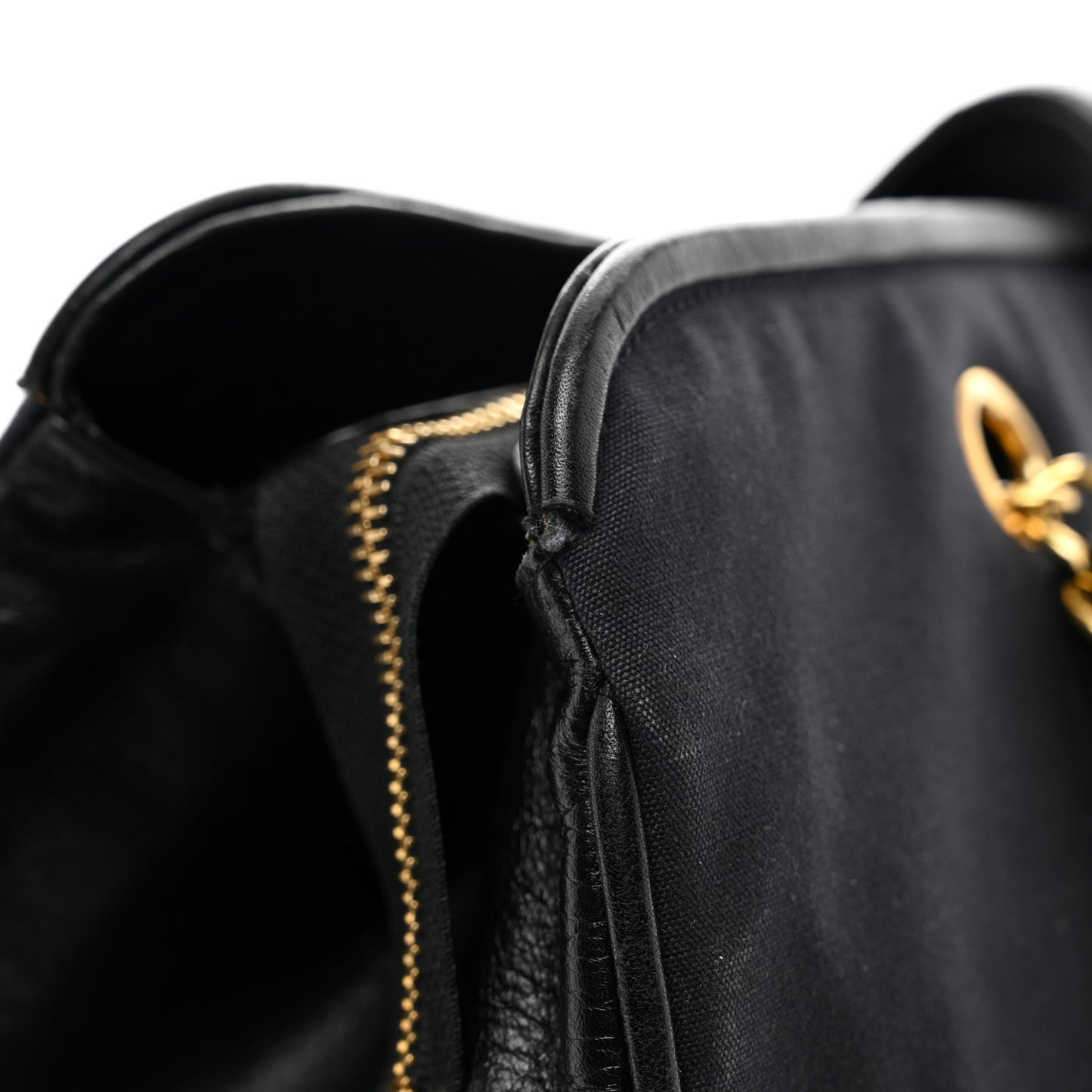 Canvas Calfskin XL Weekender Bag Black
