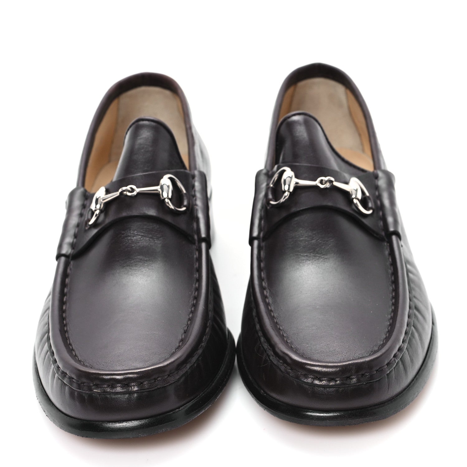 Gucci Calfskin Womens Horsebit Loafers 9.5 Marrone 3 of 10