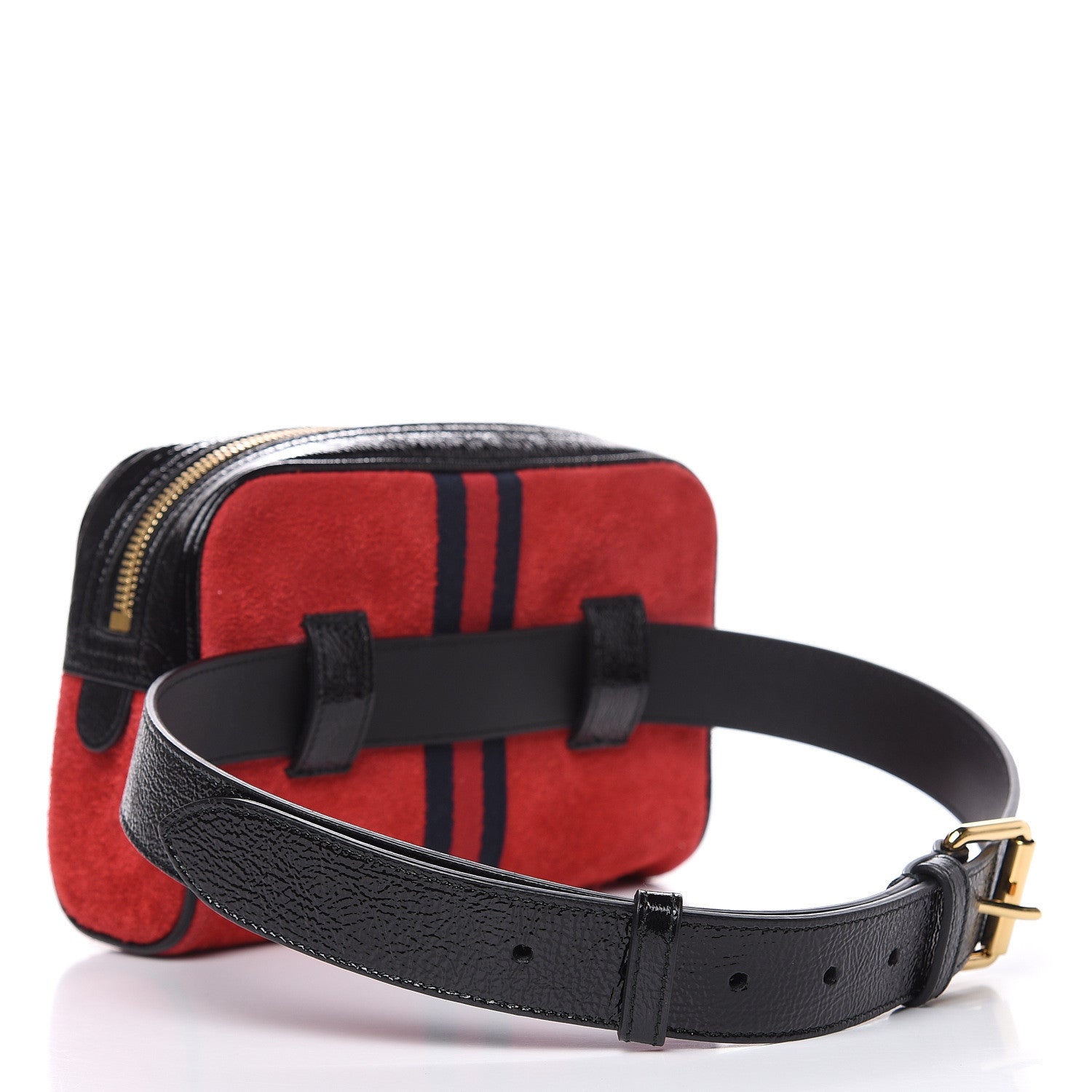 Gucci Suede Small Ophidia Belt Bag 75 30 Hibiscus Red 3 of 11