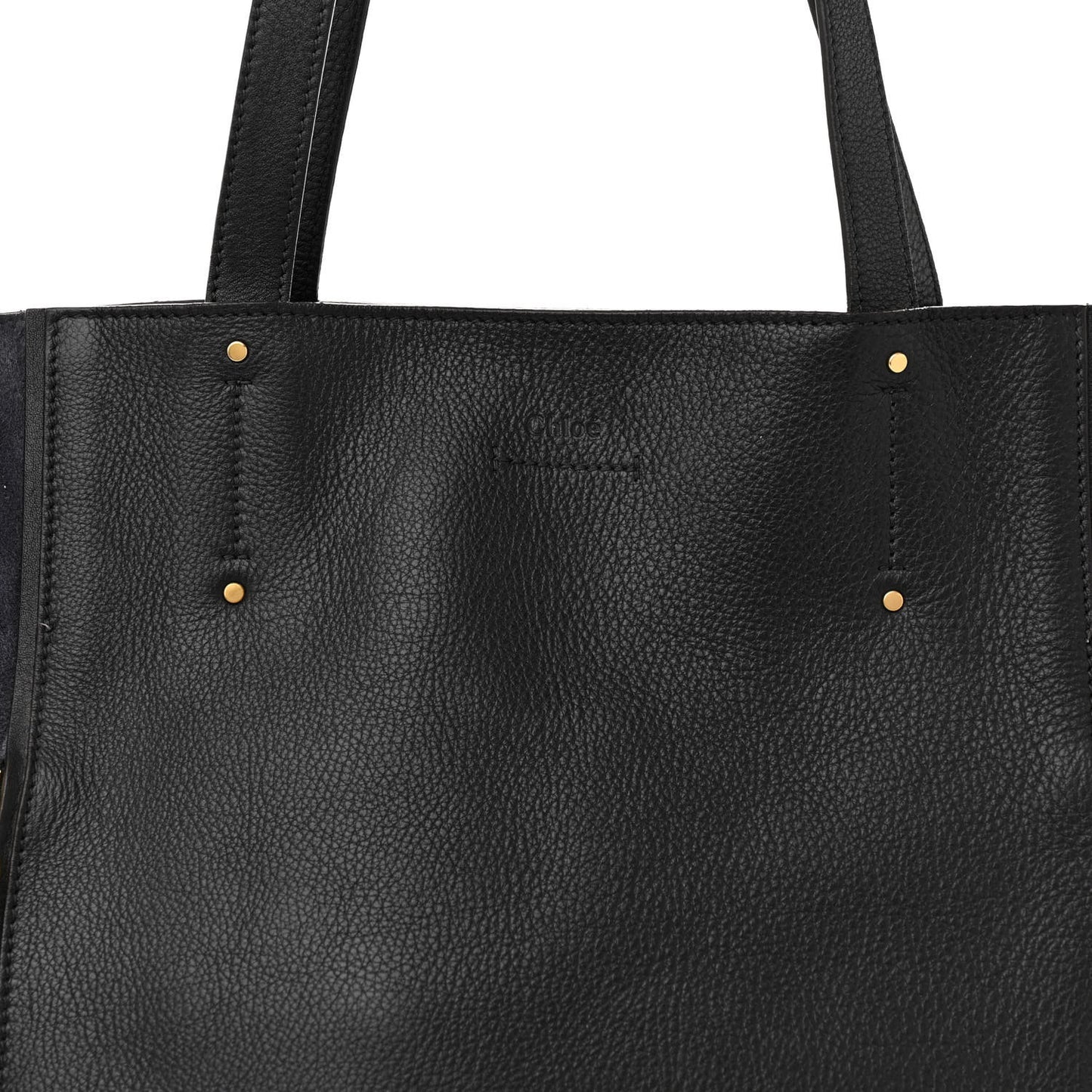 Smooth Calfskin Medium Milo Shopping Tote Black