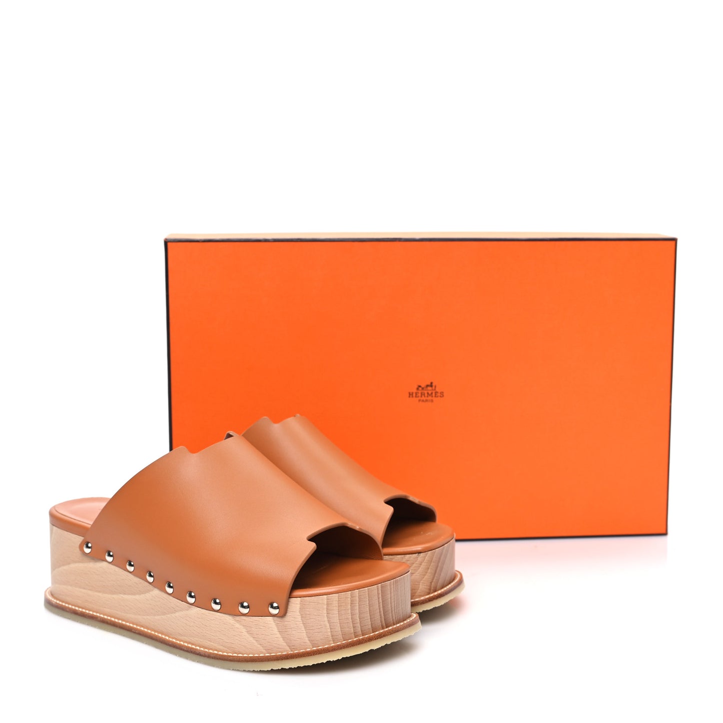 Calfskin Ellipse Mules 36 Marron Glaise
