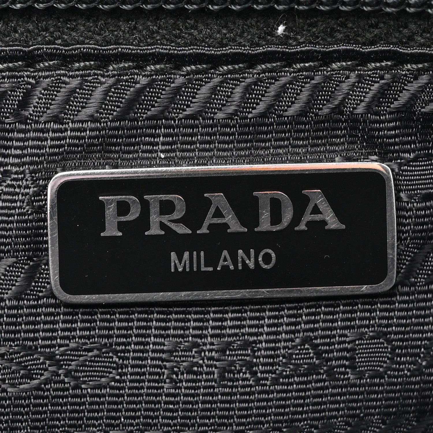 Prada Tessuto Nylon Vela Saffiano Necessaire Wristlet Pouch Black 6 of 6