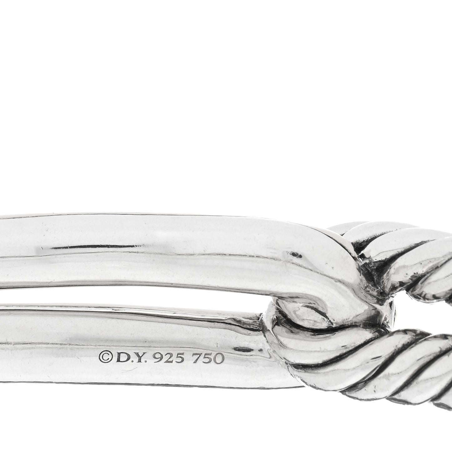 Sterling Silver 18K Yellow Gold Single Loop Labyrinth Bracelet