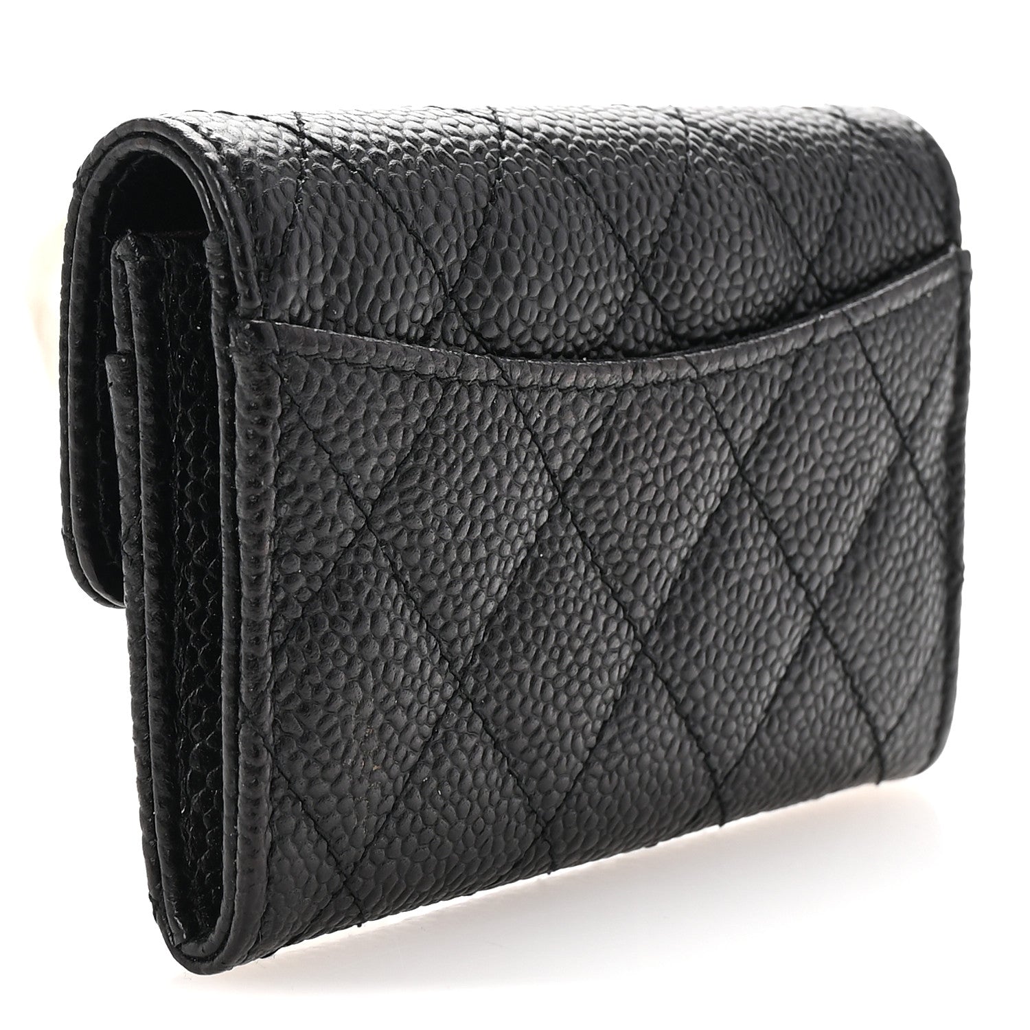 Chanel Caviar Quilted Flap Card Holder Wallet Black 5 of 18