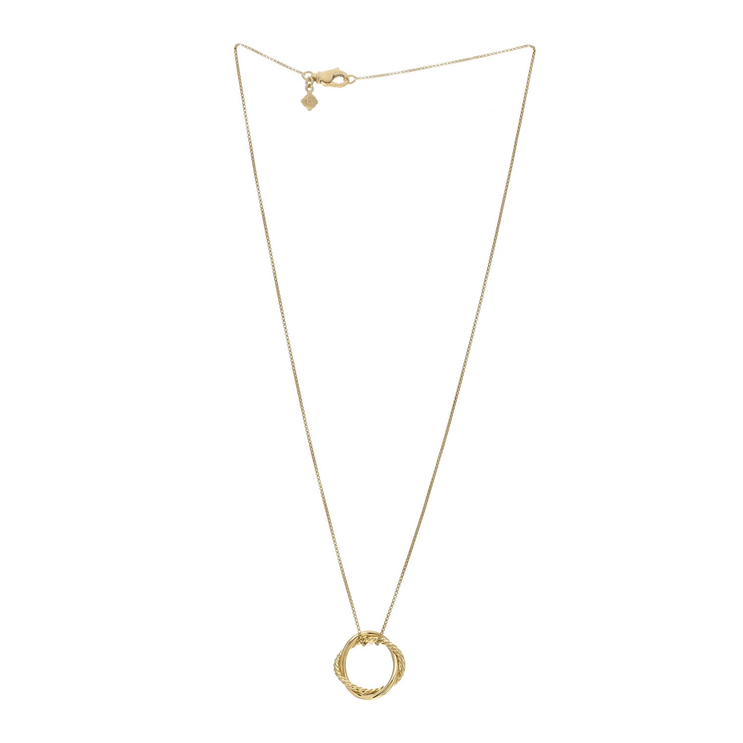 18K Yellow Gold Infinity Pendant Necklace