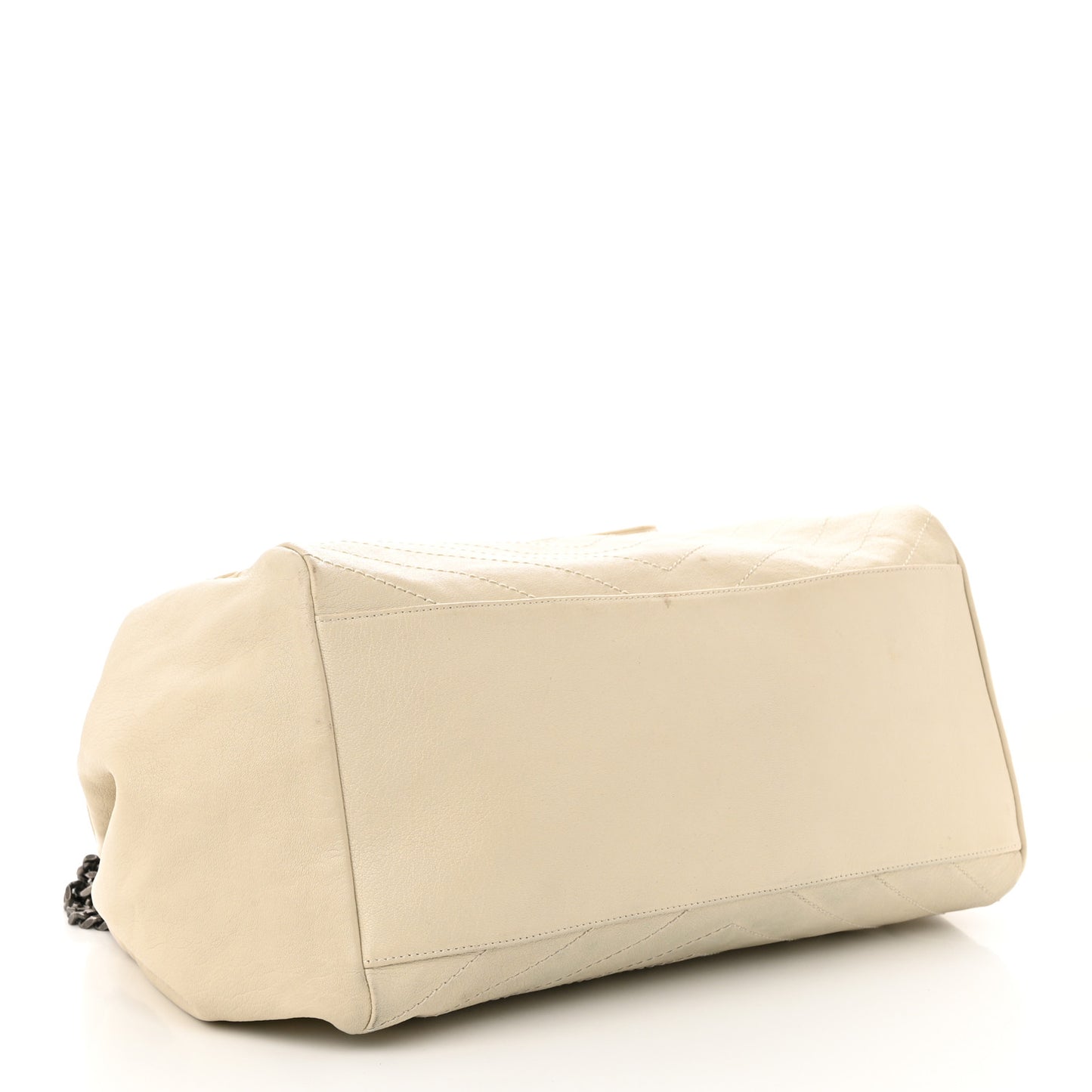 Vintage Lambskin Chevron Monogram Large Nolita Crema Soft