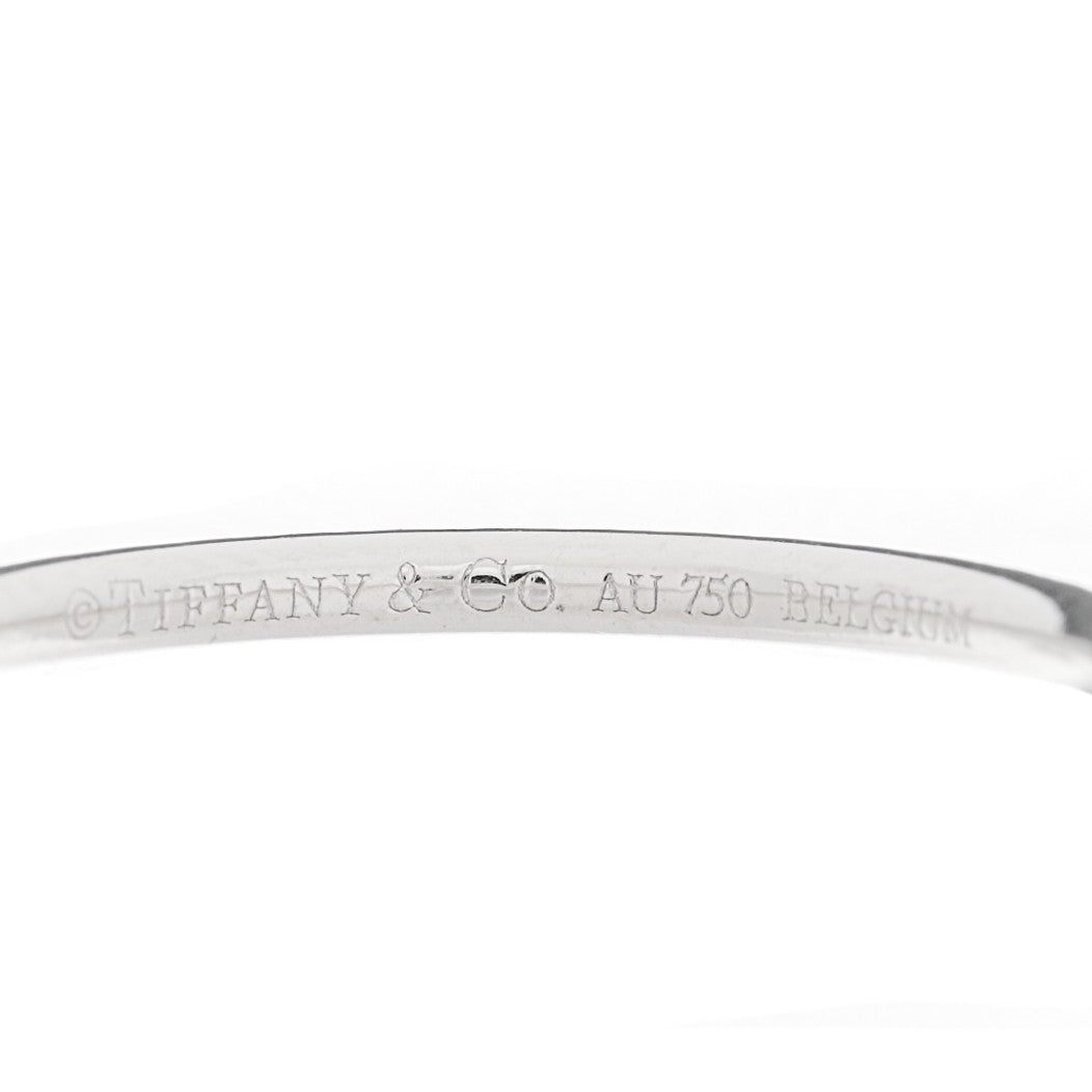 18K White Gold Diamond Metro Band Ring 50 5.5