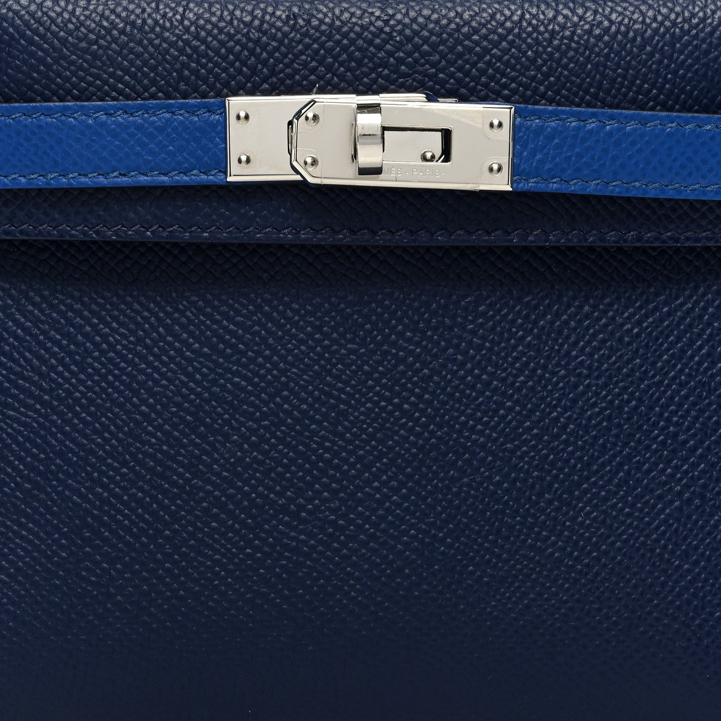 Epsom Mini Kelly Sellier 20 Bleu Saphir Bleu France Black