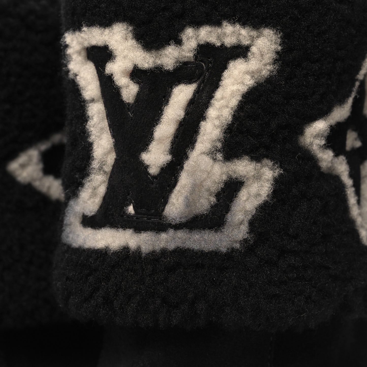 Suede Calfskin Shearling Snowdrop Flat Ankle Boot 37 Black