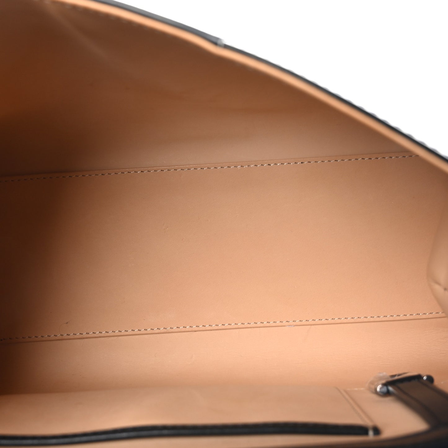 Box Calfskin Light And Shadow MM Brillant Satchel Ivory Black