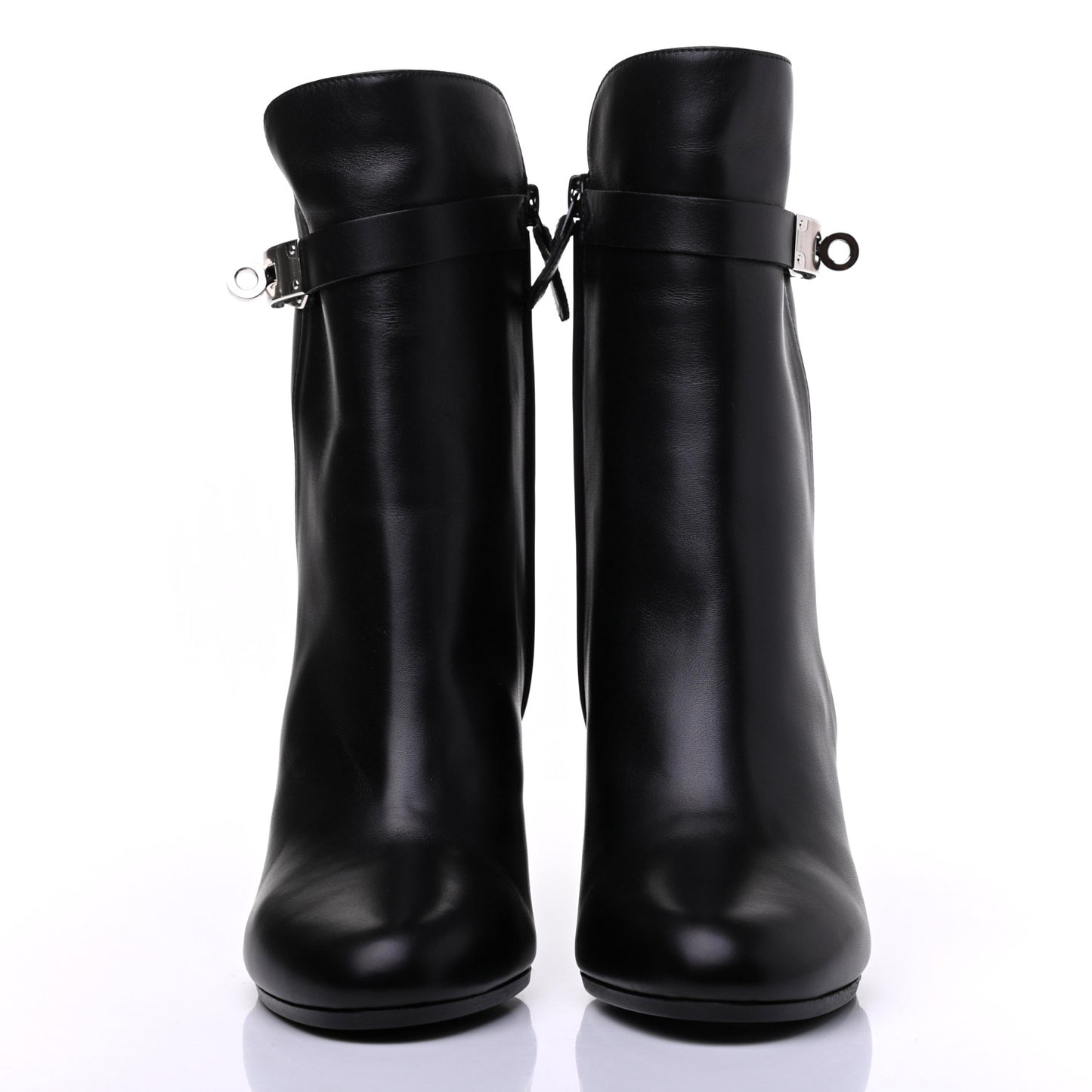 Calfskin Joueuse Ankle Boots 37 Black