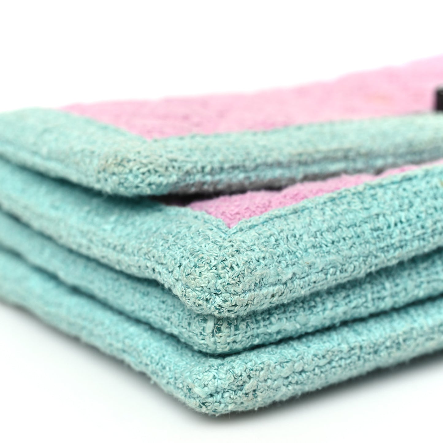 Tweed Quilted Flap Pink Blue