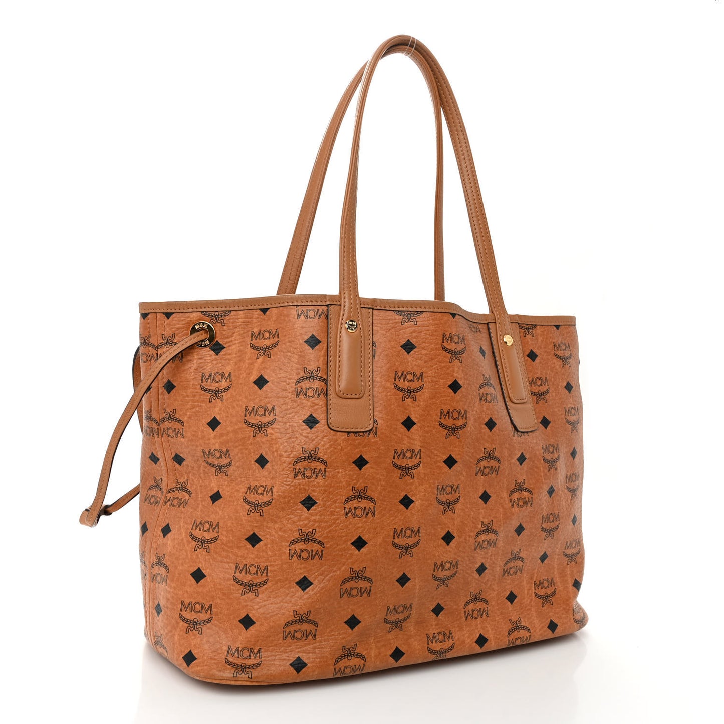Visetos Medium Liz Reversible Shopper Tote Cognac