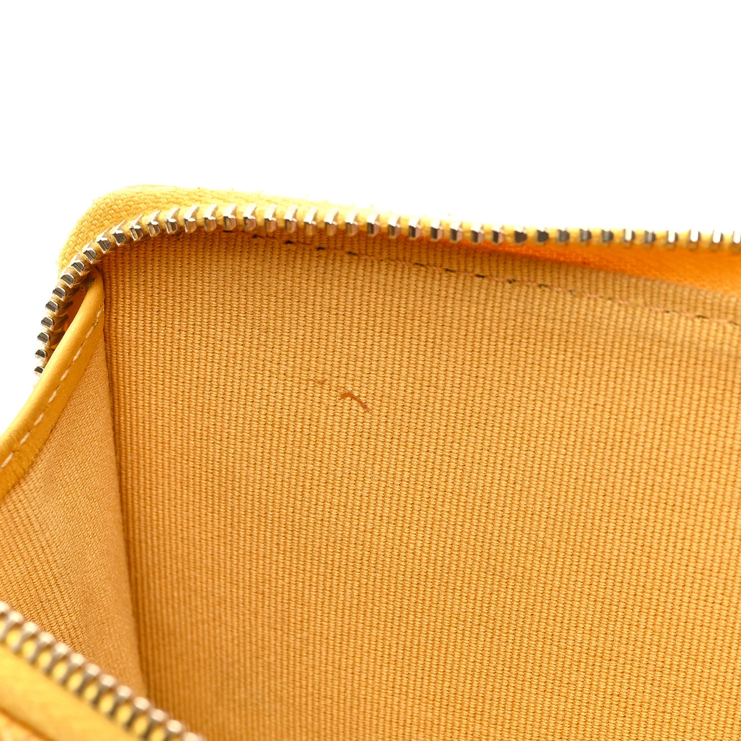 Caviar Quilted CC Zip Around Card Holder Yellow