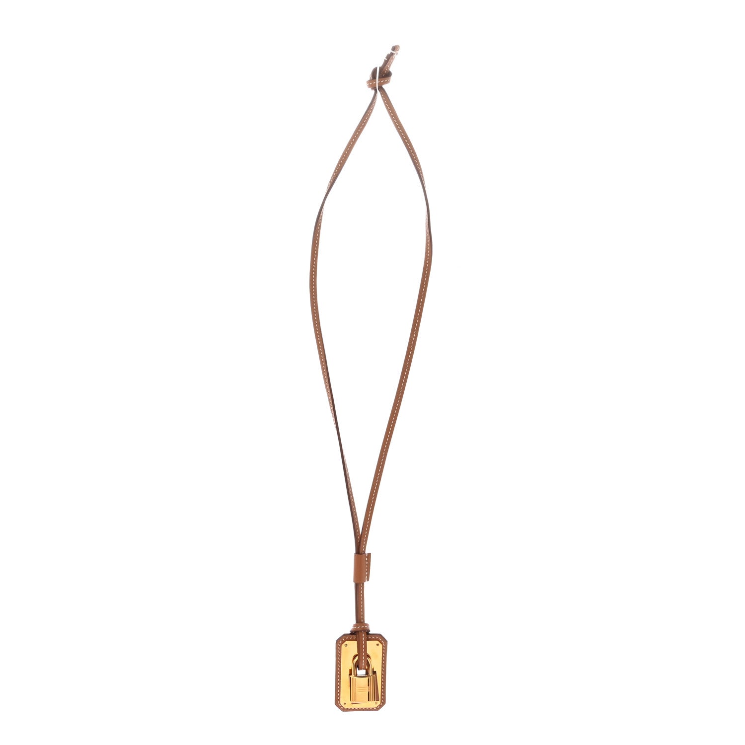 Hermes Swift Large O'Kelly Pendant Necklace Gold 3 of 7
