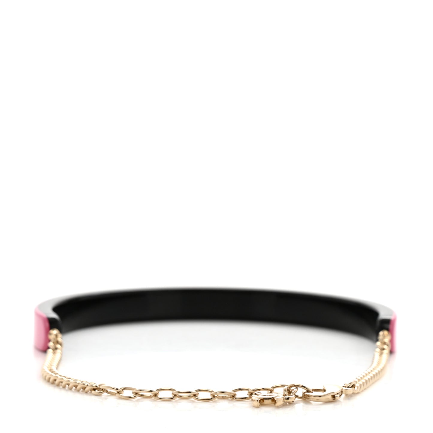 Resin Logo Choker Pink Black
