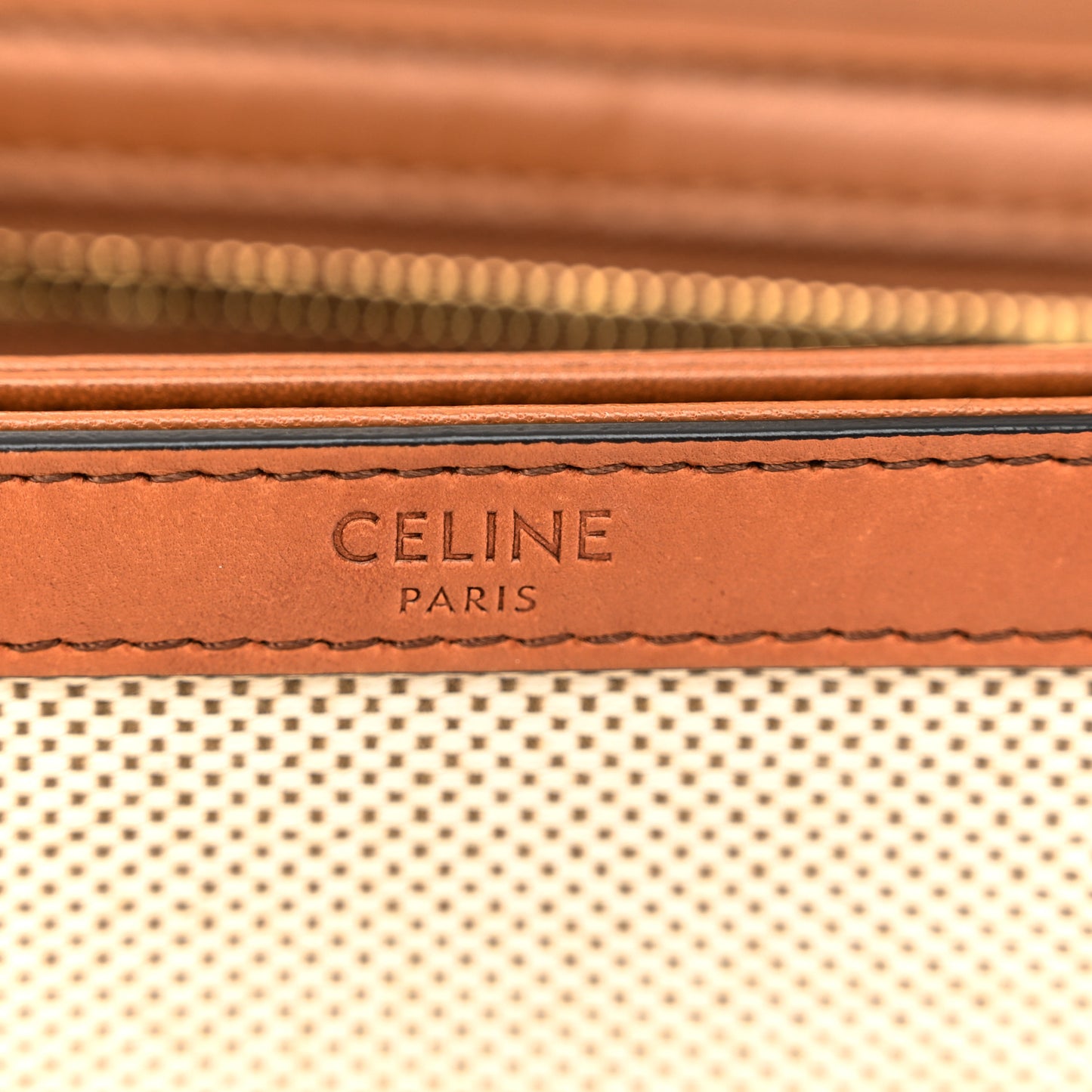 Textile Natural Calfskin Classique Triomphe White Tan
