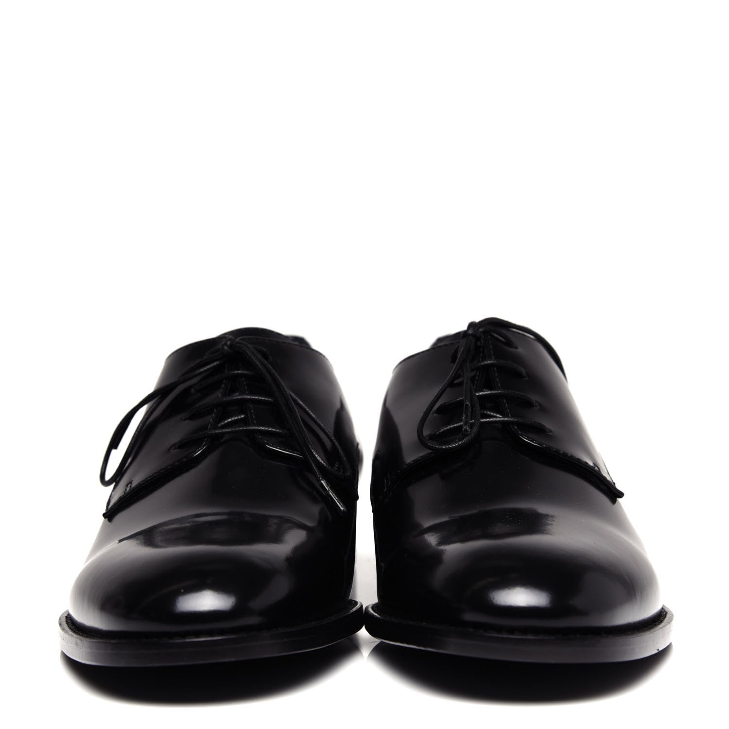 Christian Dior Polished Calfskin Mens Derby Shoe 40 Black 2 of 10