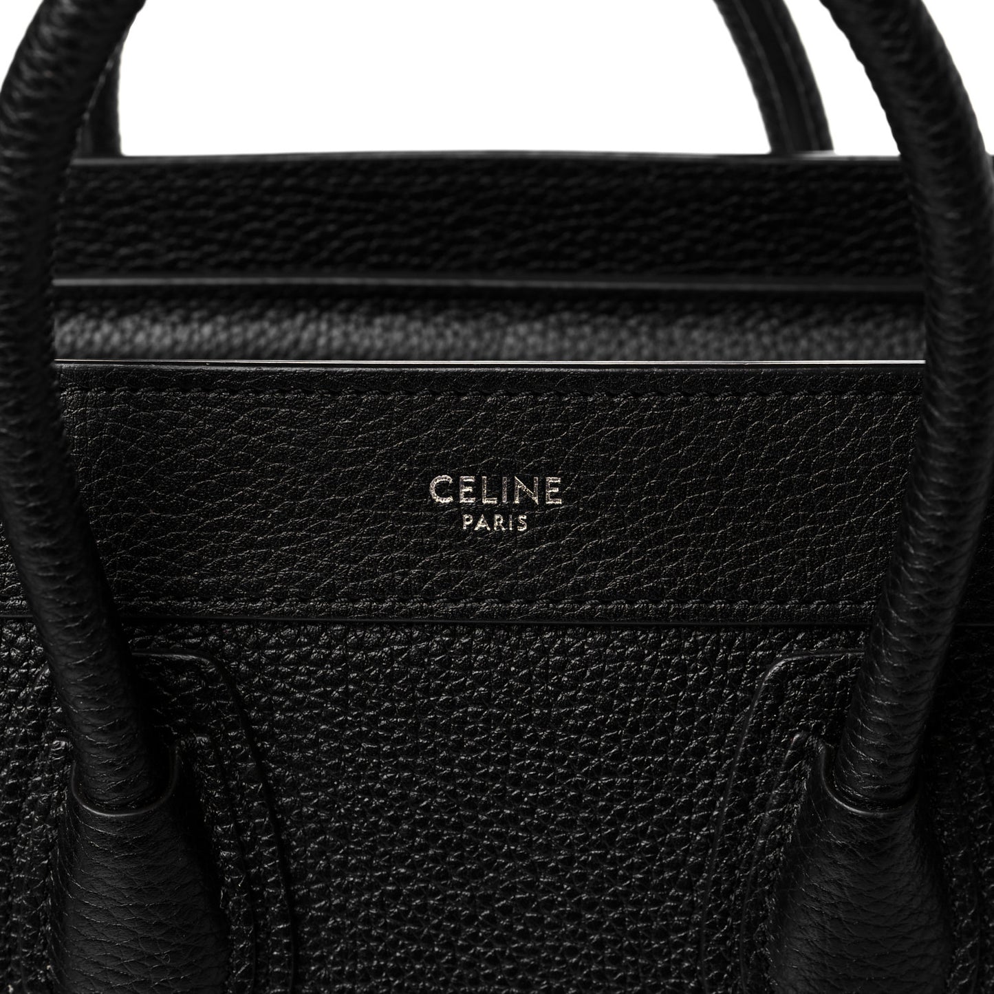 Drummed Calfskin Nano Luggage Black