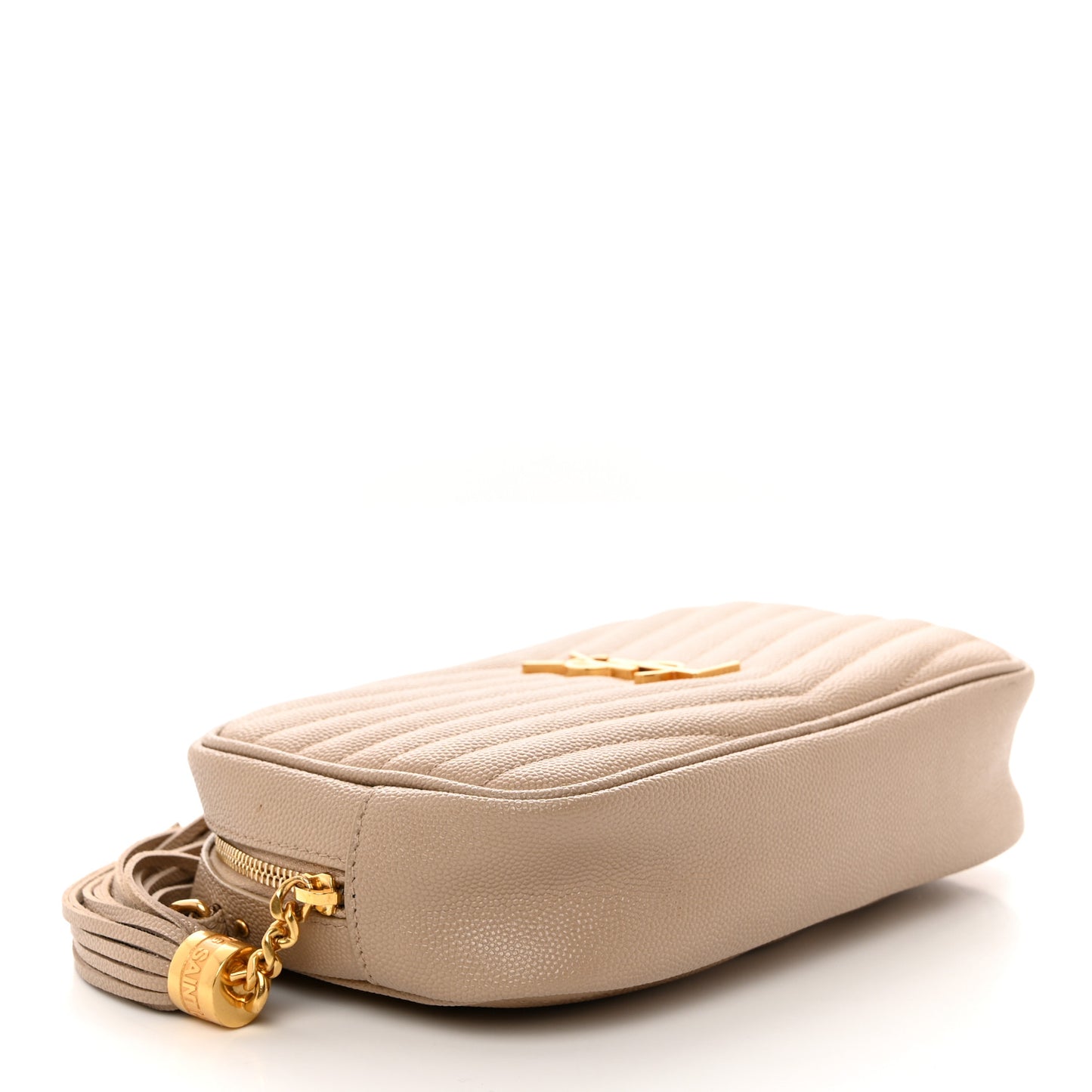 Grain De Poudre Matelasse Monogram Mini Lou Camera Bag Dark Beige