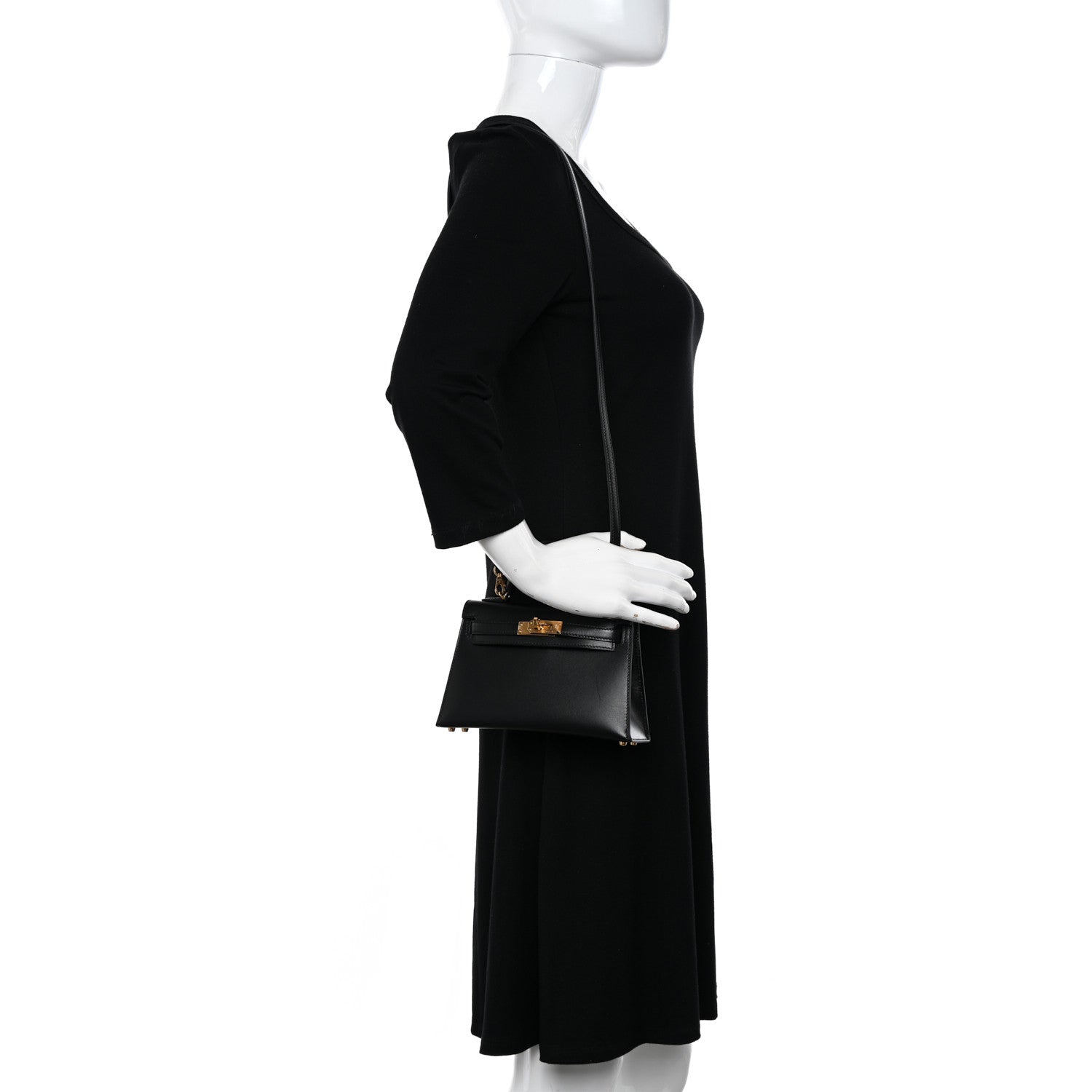 Hermes Tadelakt Mini Kelly 20 Black 2 of 12