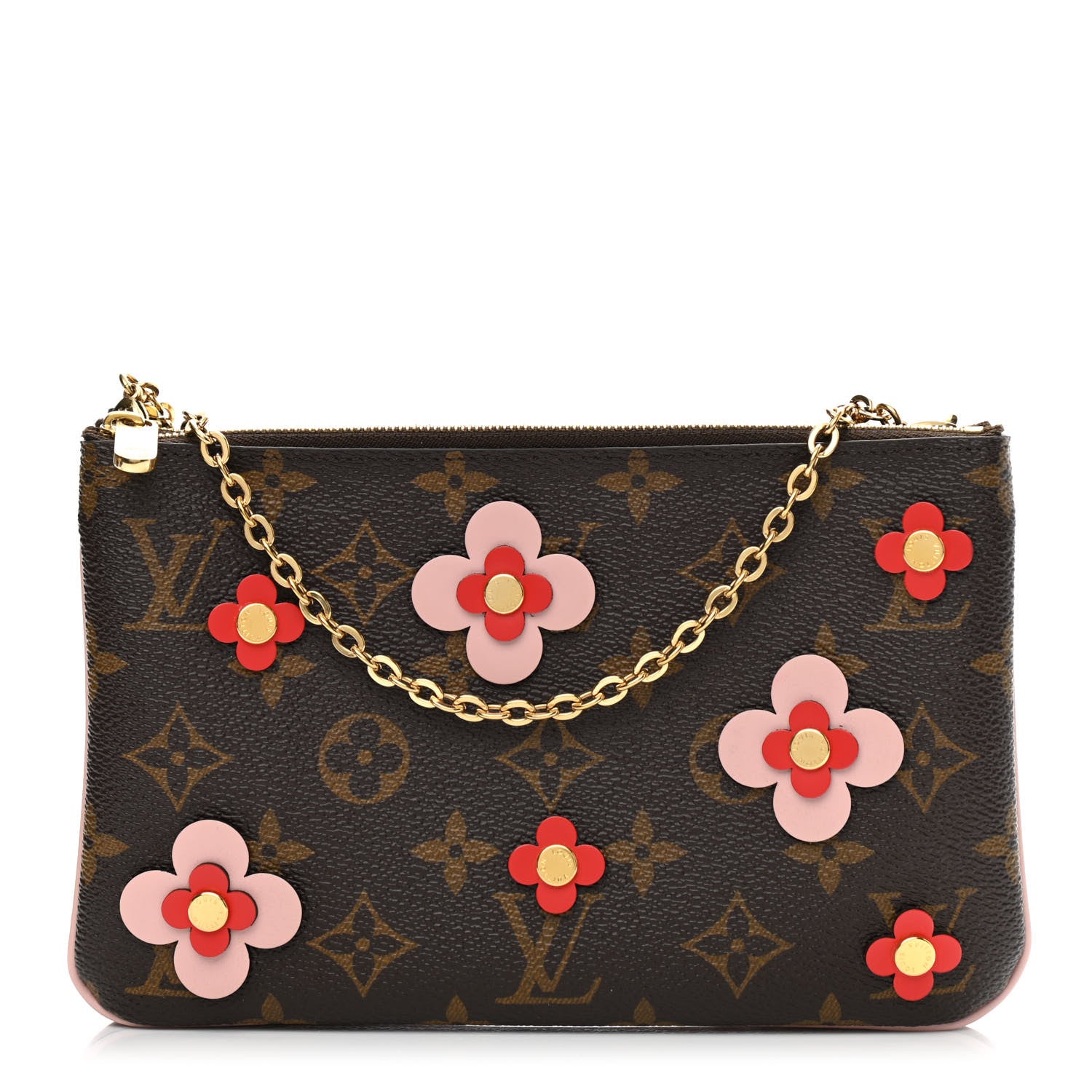 Louis Vuitton Monogram Blooming Flowers Double Zip Pochette 1 of 12