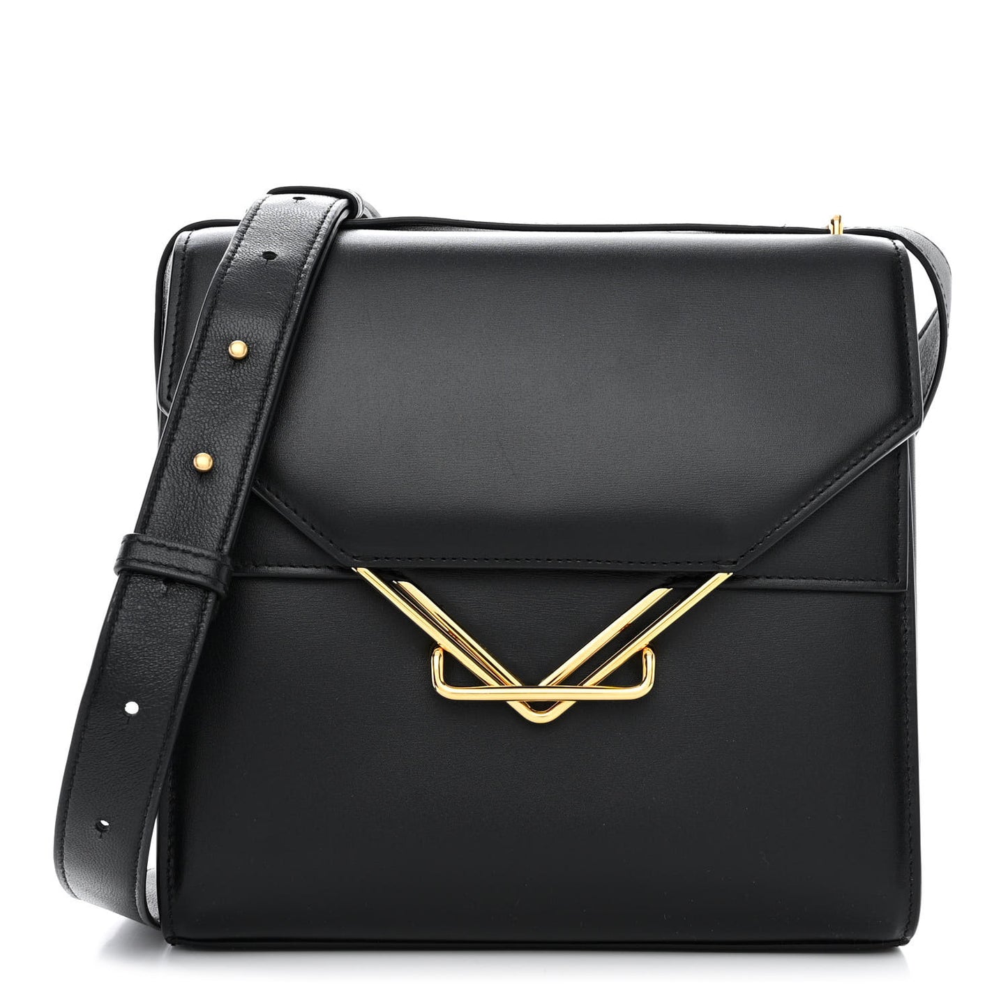 Box Calfskin Nappa Clip Bag Black