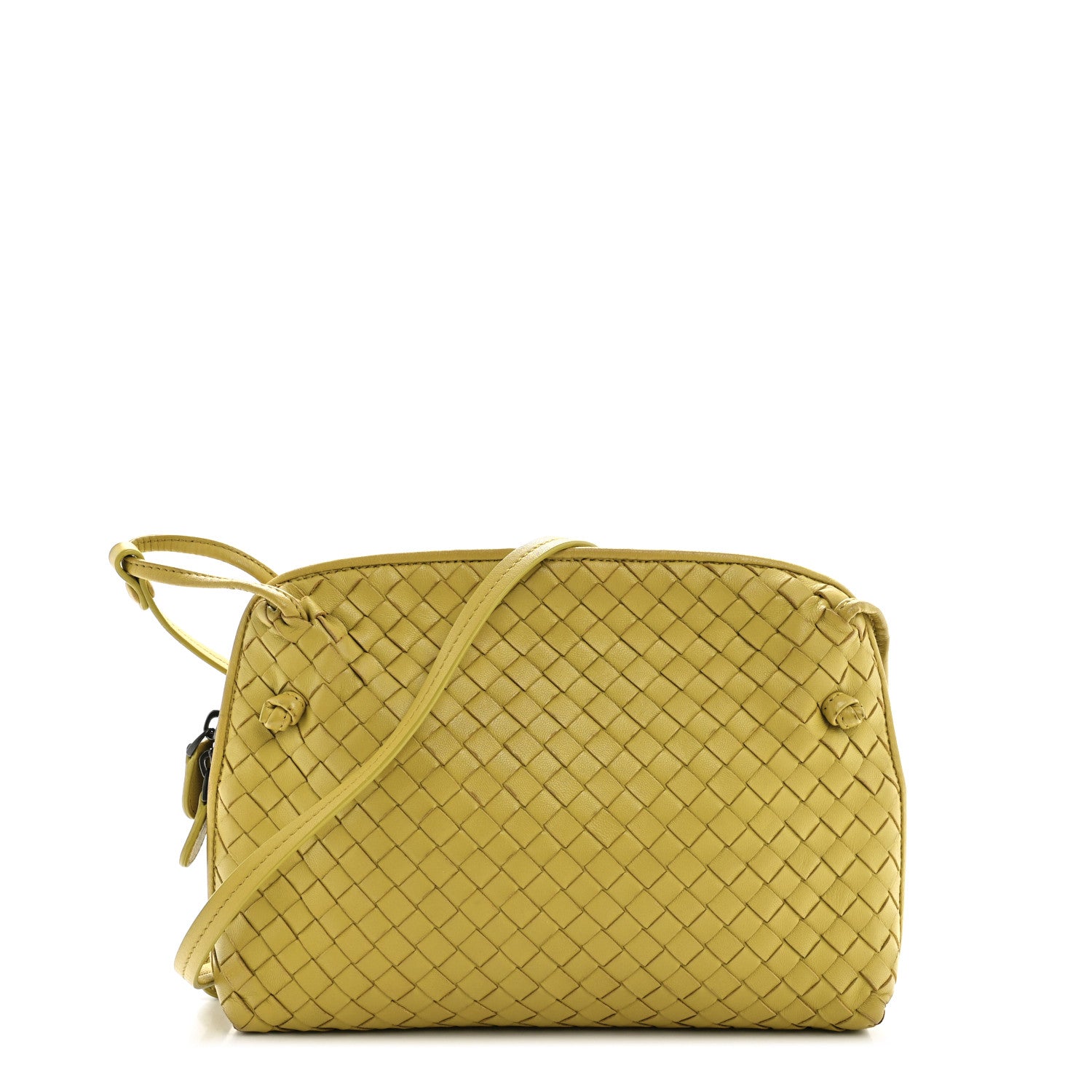 Bottega Veneta Nappa Intrecciato Nodini Crossbody Messenger Green