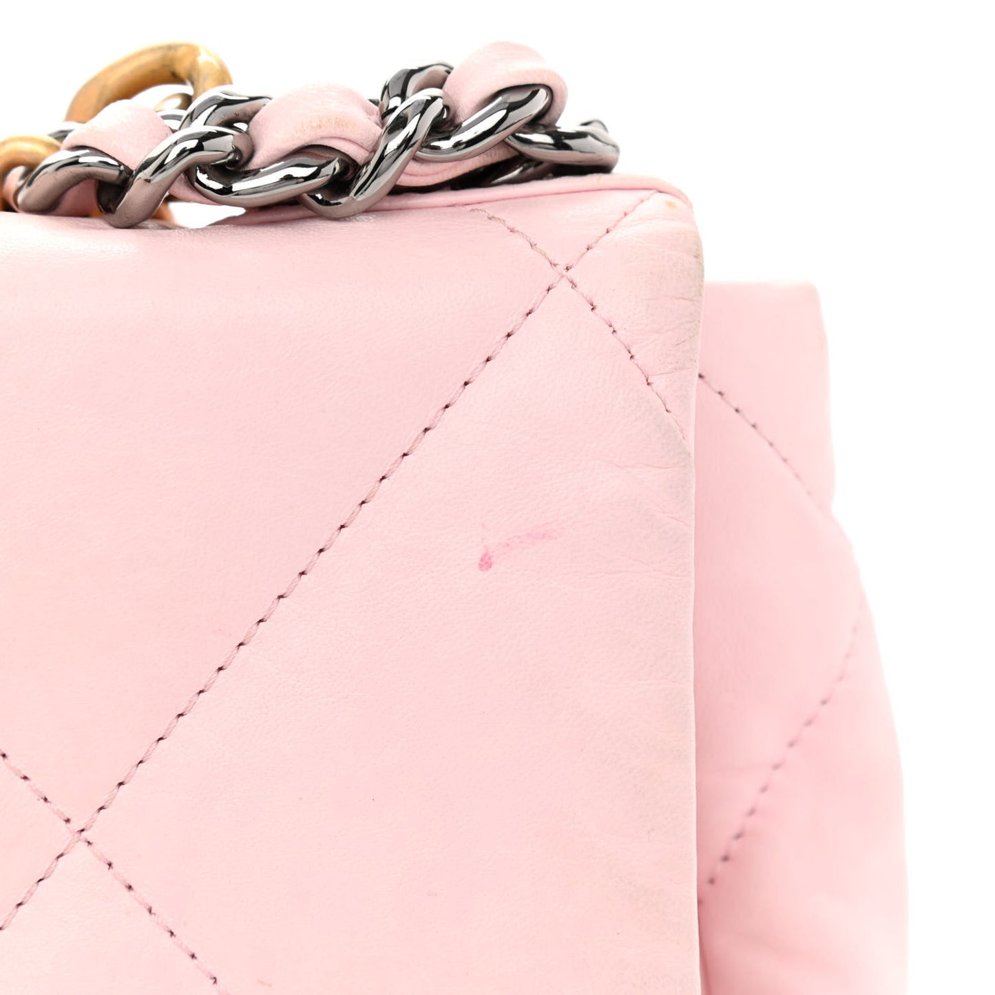 Lambskin Quilted Medium Chanel 19 Flap Light Pink