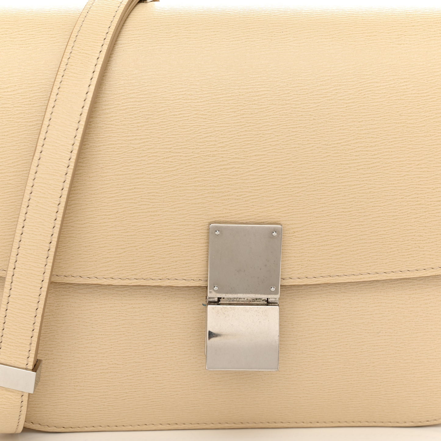 Liege Calfskin Medium Classic Box Flap Bag Powder