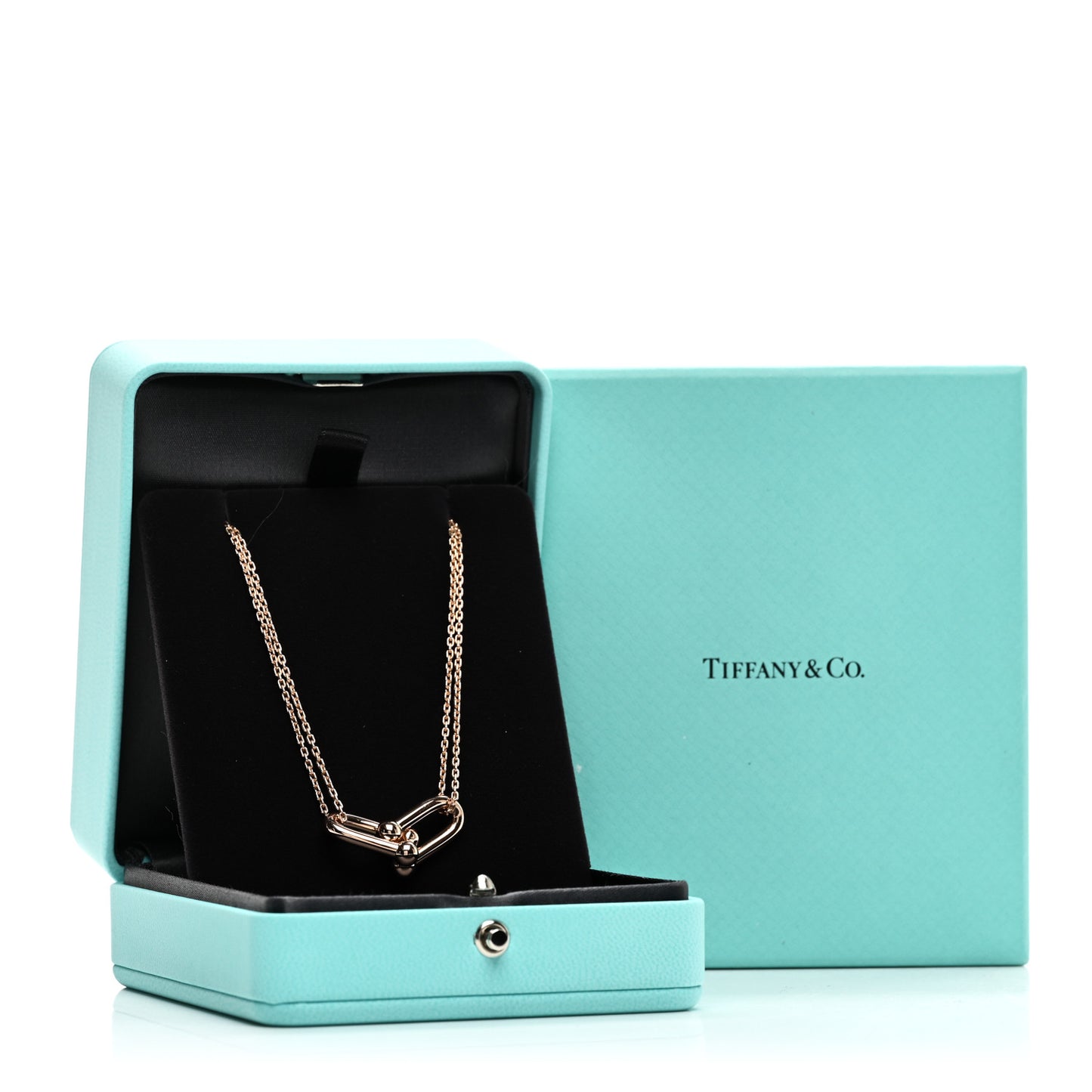 18K Rose Gold HardWear Double Link Pendant Necklace