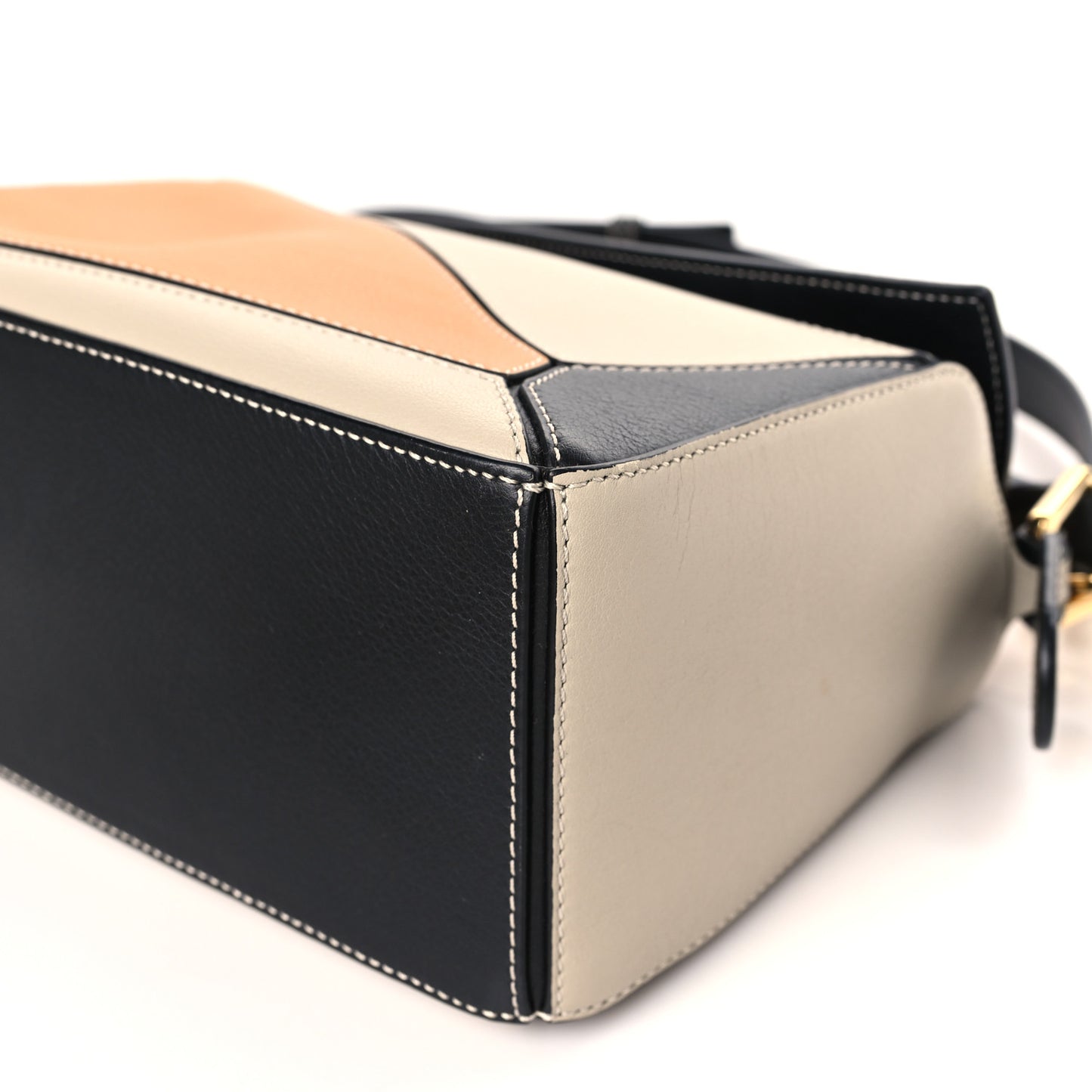 Calfskin Small Puzzle Bag Amber Light Oat