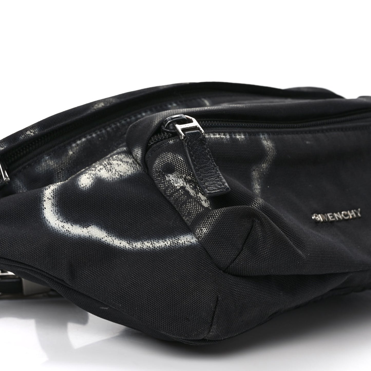 X CHITO Nylon Graffiti Effect Essential U 4G Belt Bag Black