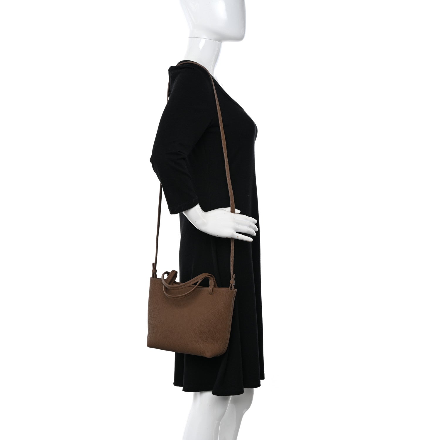 The Row Matte Grained Calfskin Small Park Tote Brown 2 of 9