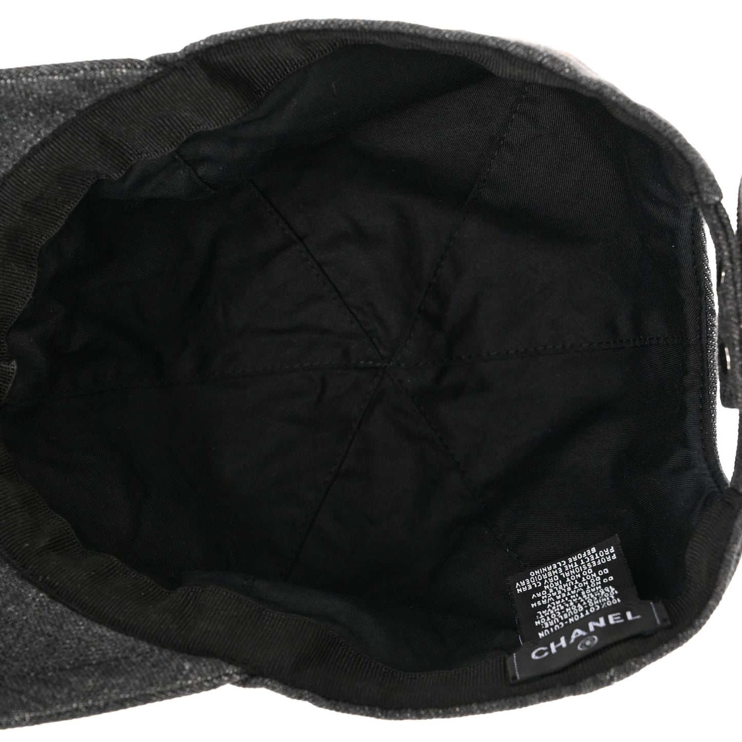 Cotton Sequin CC Cap Hat Black