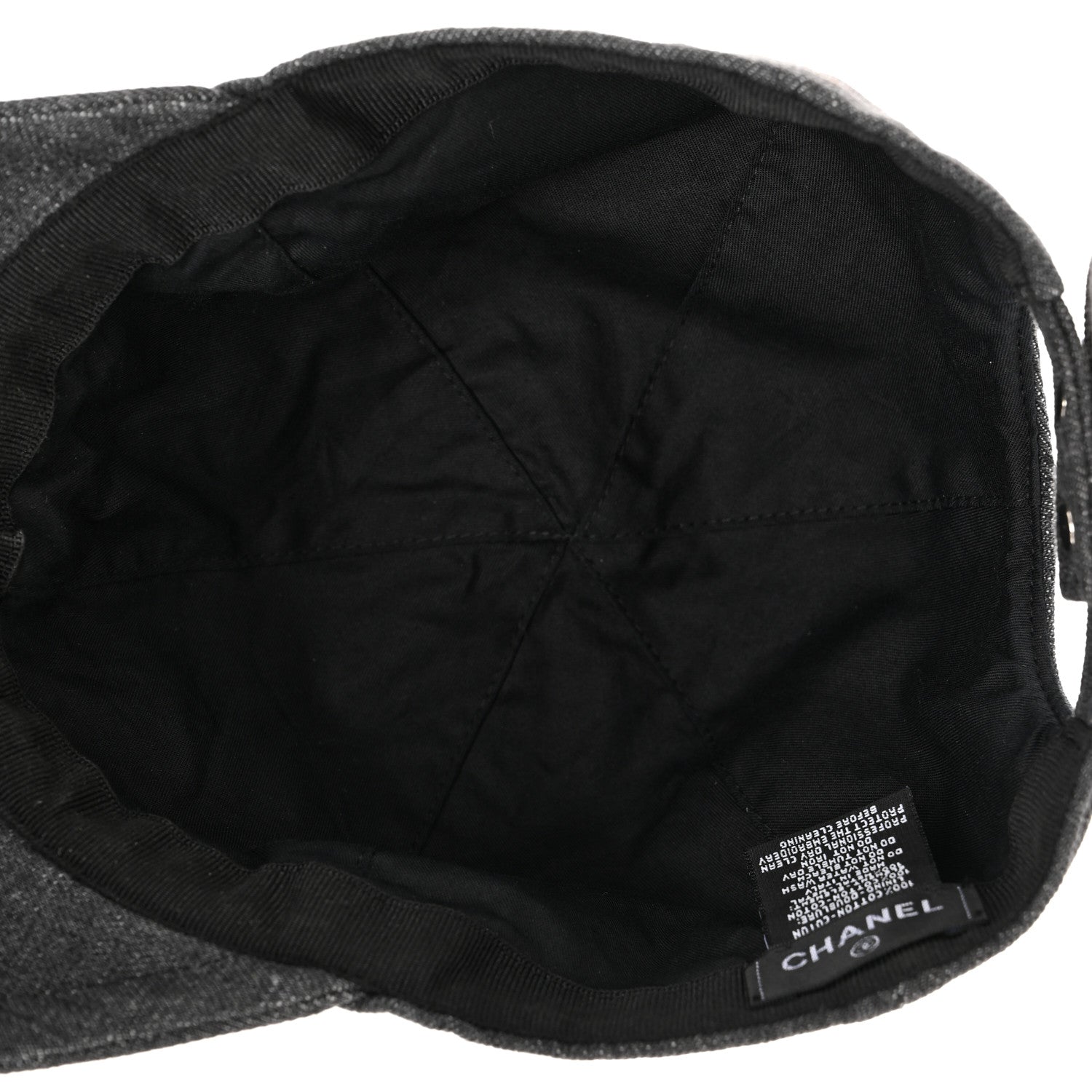 Chanel Cotton Sequin CC Cap Hat Black 7 of 9