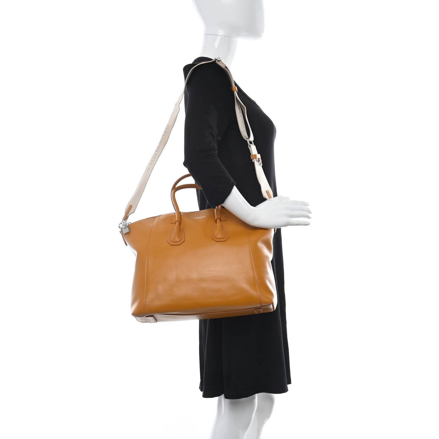 Box Calfskin Small Antigona Sport Top Handle Bag Pumpkin
