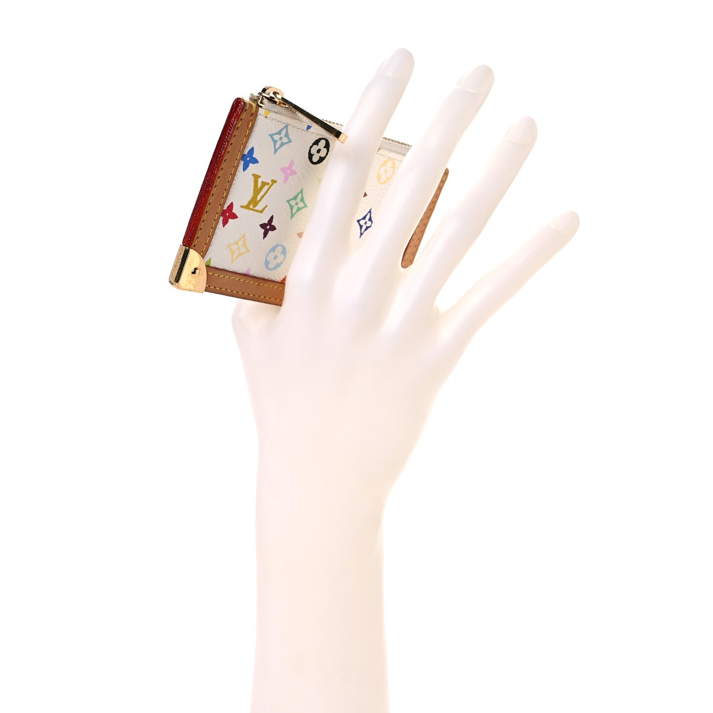 Monogram Multicolor Key Pouch White