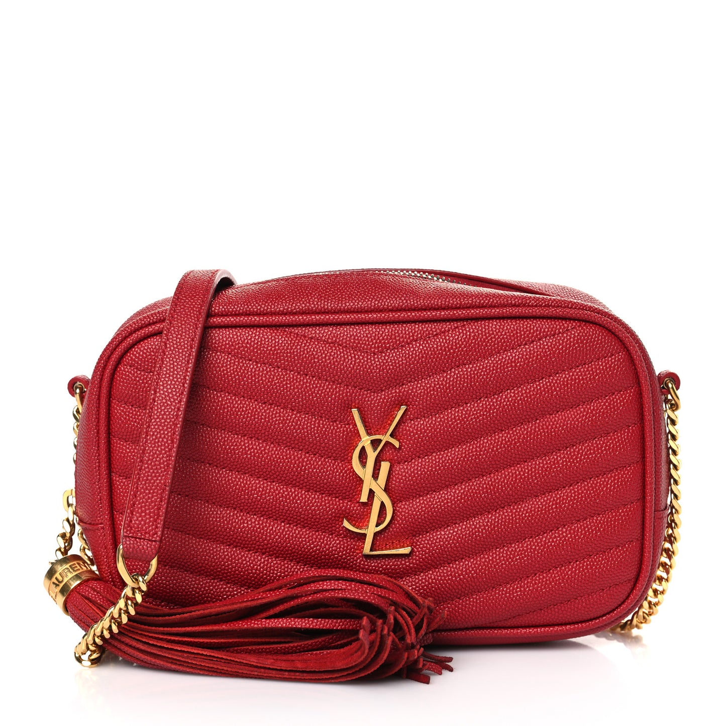 Grain De Poudre Matelasse Monogram Mini Lou Camera Bag Opyum Red
