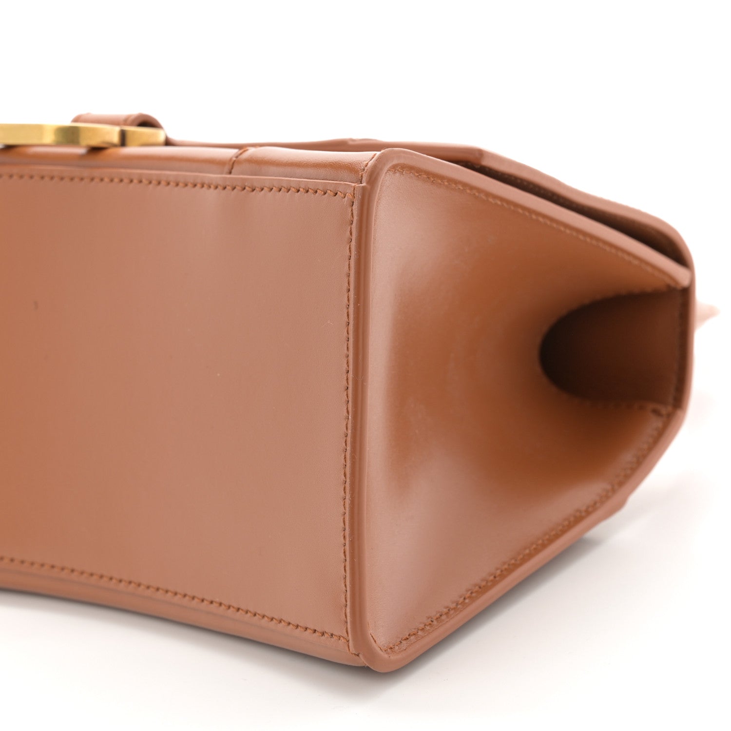 Balenciaga Shiny Box Calfskin Small Hourglass Top Handle Bag Camel 10 of 10