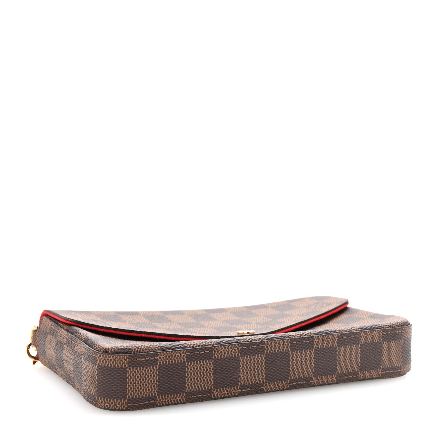 Louis Vuitton Damier Ebene Pochette Felicie Chain Wallet 4 of 9